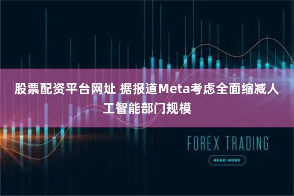 股票配资平台网址 据报道Meta考虑全面缩减人工智能部门规模